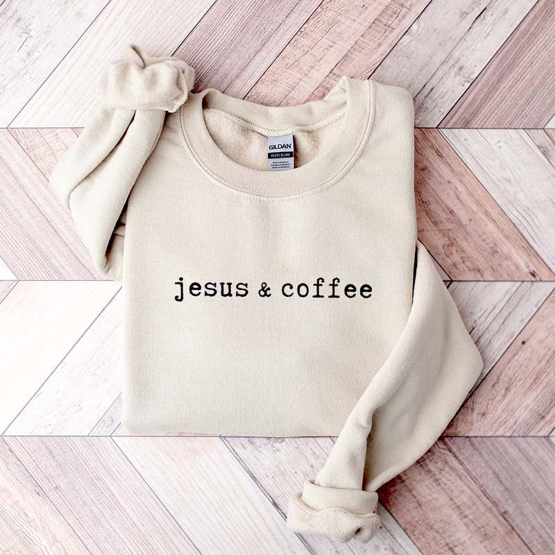 Minimalist Coffee And Jesus Sweatshirt