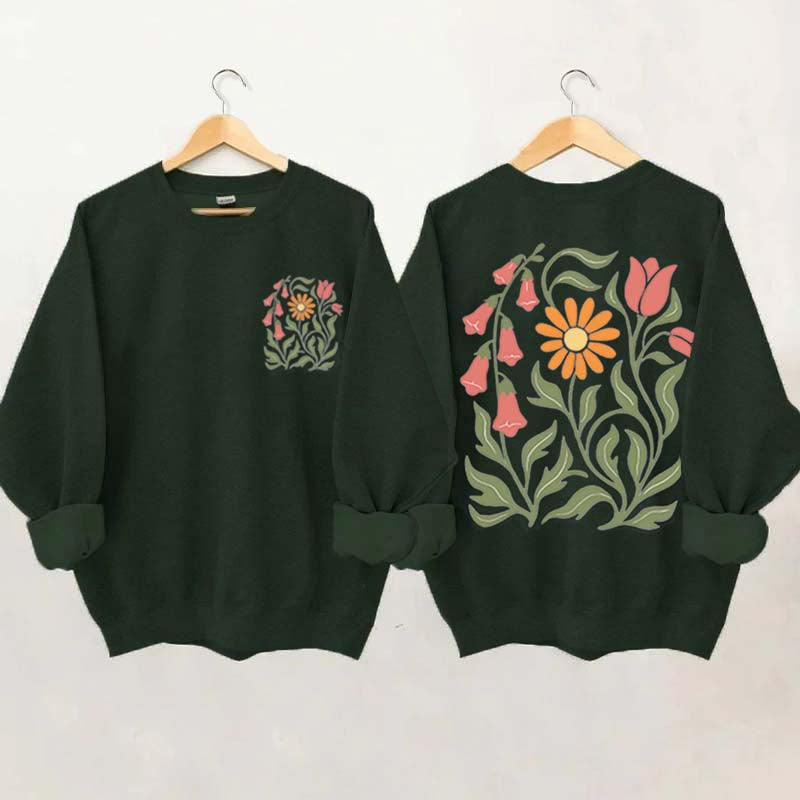 Foxglove Daisy Tulip Sweatshirt