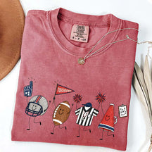 Team Matching Football Doodle T-Shirt