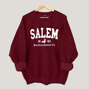 Salem Massachusetts Preppy Varsity Halloween Sweatshirt