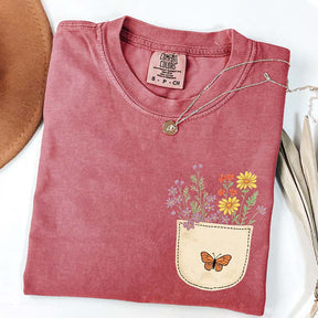 Wild Flowers Pocket Comfort Color T-Shirt