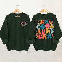 Retro In My Cool Aunt Era Smile Face Sweatshirt