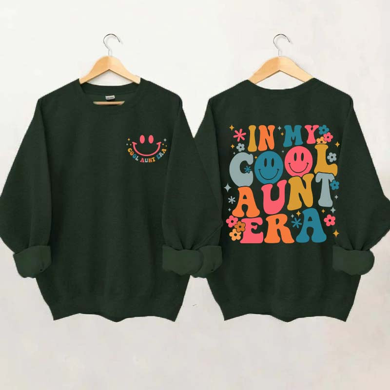 Retro In My Cool Aunt Era Smile Face Sweatshirt