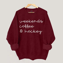 Weekends Coffee Hockey Mom Sweatshirt