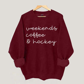 Weekends Coffee Hockey Mom Sweatshirt