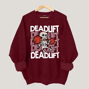 Funny Skeleton Dead Lifting Sweatshirt