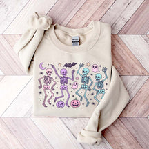 Dancing Skeletons Halloween Retro Sweatshirt