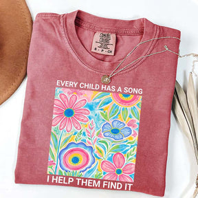 Music Teacher Appreciation Floral T-Shirt