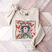 Valentine Raccoon Sweatshirt