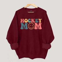 Hockey Mom Smiley Face Sweatshirt