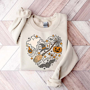 Cute Halloween Doodles Hearth Sweatshirt