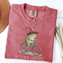 Off To Cause A Kerfuffle Frog T-Shirt