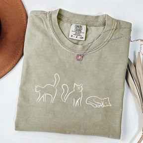 Minimalist Cat Mama Simple Cute T-Shirt