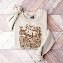 He Restores My Soul Psalm Floral Vintage Sweatshirt