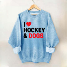I Love Hockey & Dogs Sweatshirt
