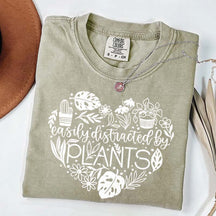 Cute Heart Easily Distracted By Plants T-Shirt