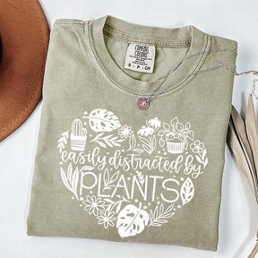 Cute Heart Easily Distracted By Plants T-Shirt