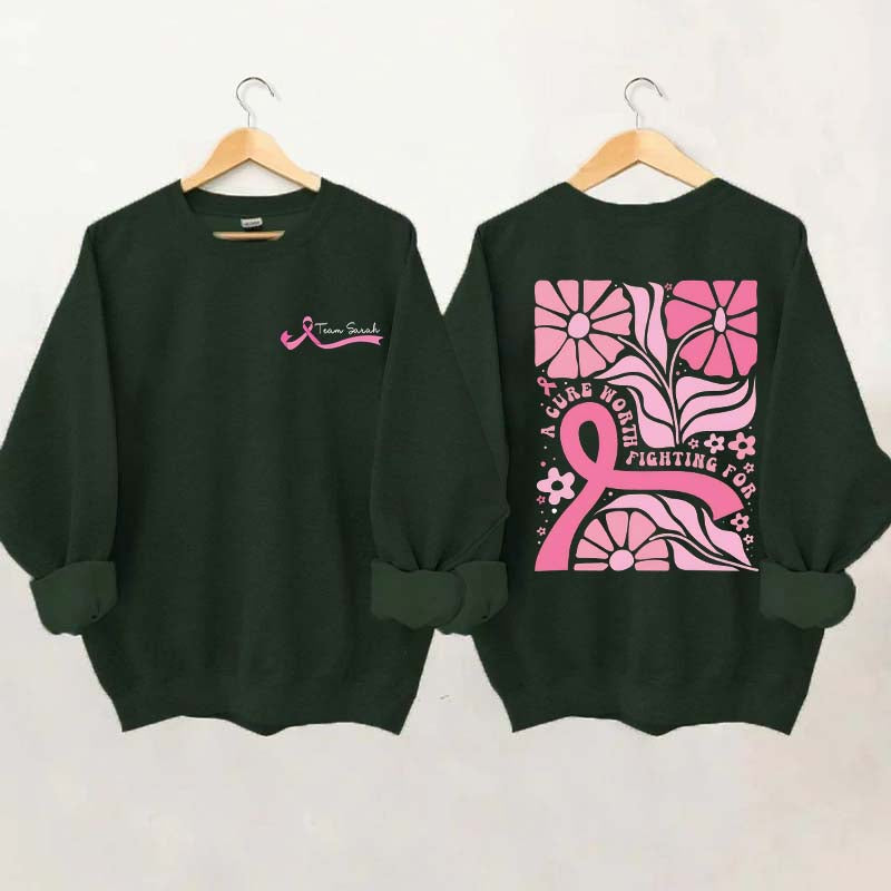 Personalized Breast Cancer Support Sweatshirt