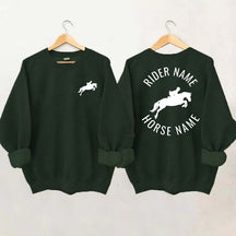 Personalized Equestrian Name Horse Horseback Riding Sweatshirt