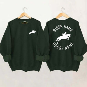 Personalized Equestrian Name Horse Horseback Riding Sweatshirt
