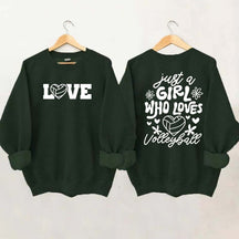 Just A Girl Who Loves Volleyball Sweatshirt