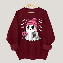 Cute Coffee Kawaii Ghost Spooky Sweatshirt