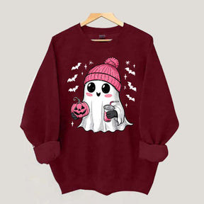 Cute Coffee Kawaii Ghost Spooky Sweatshirt