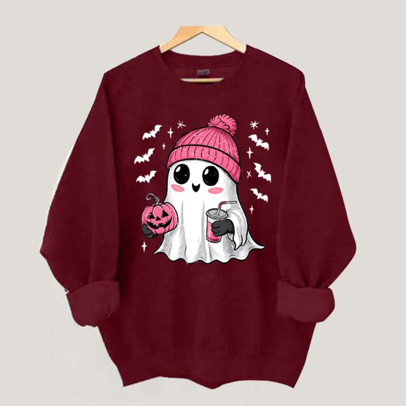 Cute Coffee Kawaii Ghost Spooky Sweatshirt