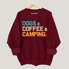Dogs Coffee Camping Sweatshirt