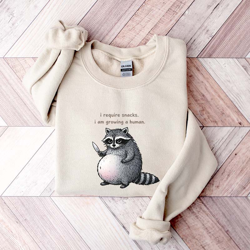 Sarcastic Raccoon Baby Reveal Sweatshirt