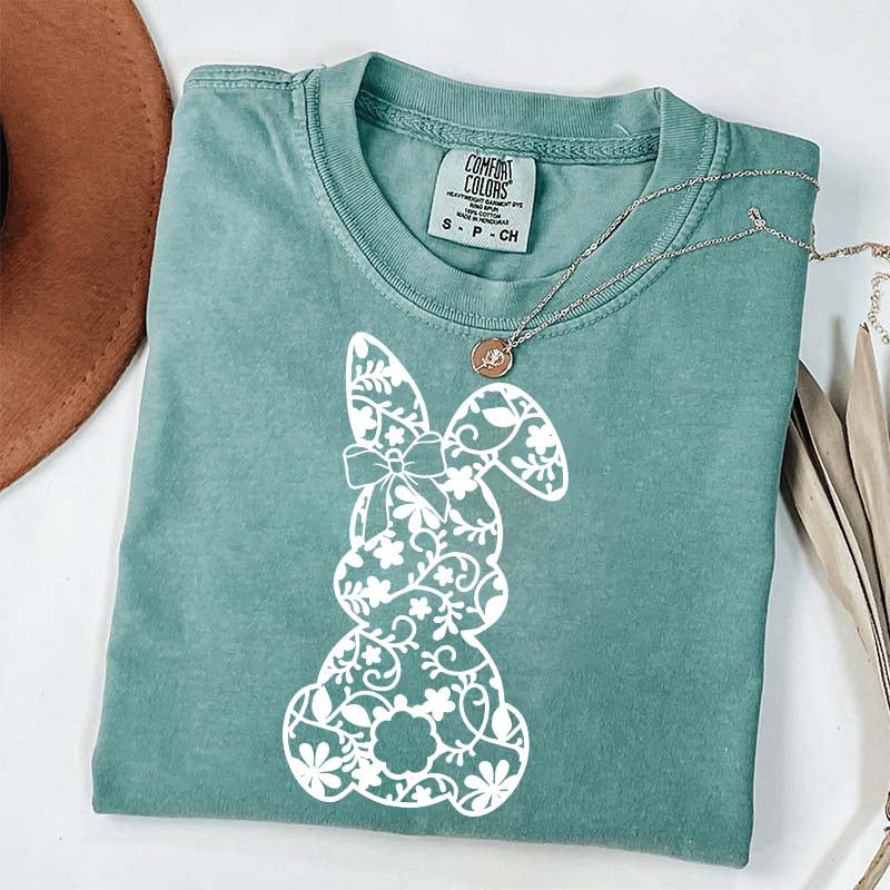 Lace Bunny Coquette Bow T-Shirt