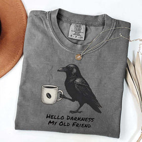 Raven Crow Hello Darkness T-Shirt