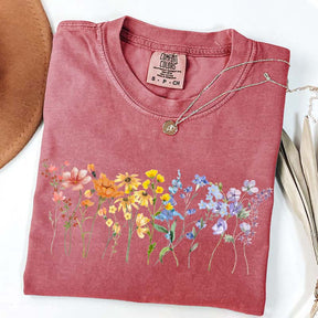 Wildflower LGBT Rainbow Floral T-Shirt