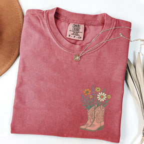 Cowgirl Boots Wildflowers T-Shirt