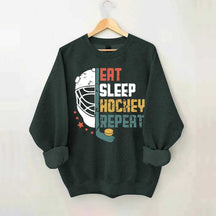 Eat Sleep Hcokey Repeat Team Sweatshirt