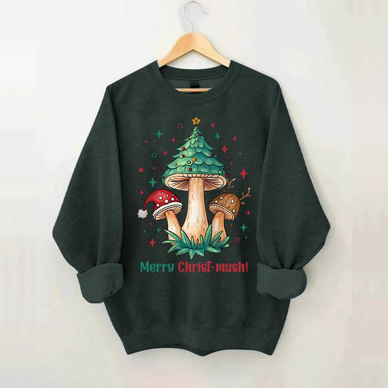 Retro Mushroom Christmas Sweatshirt
