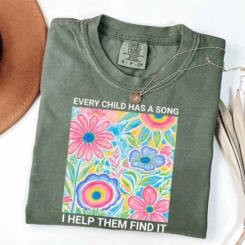 Music Teacher Appreciation Floral T-Shirt