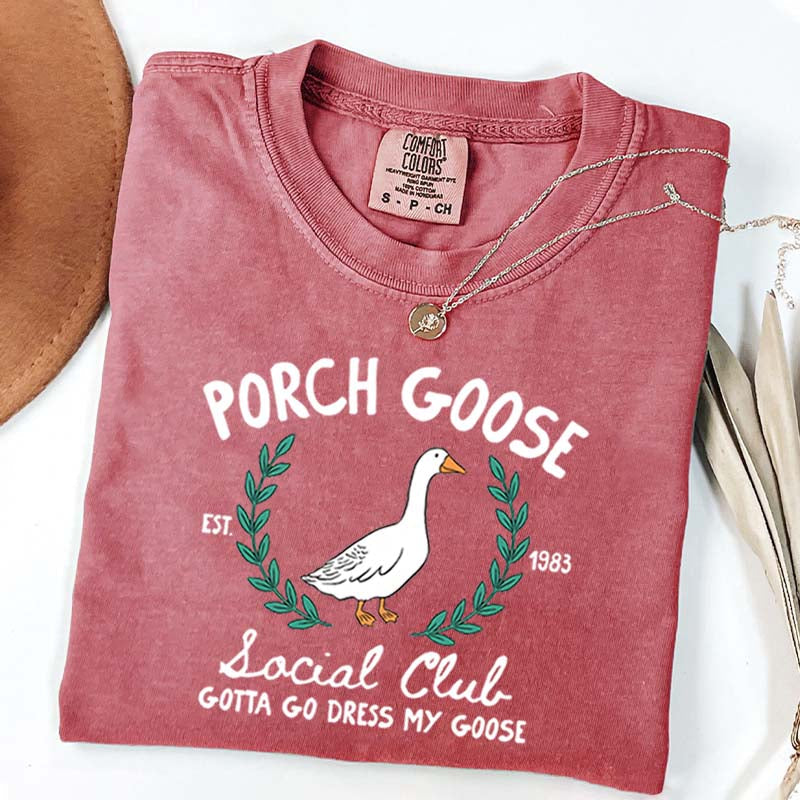 Porch Goose Social Club Est 1983 T-Shirt