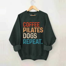 Coffee Pilates Dogs Repeat Sweatshirt
