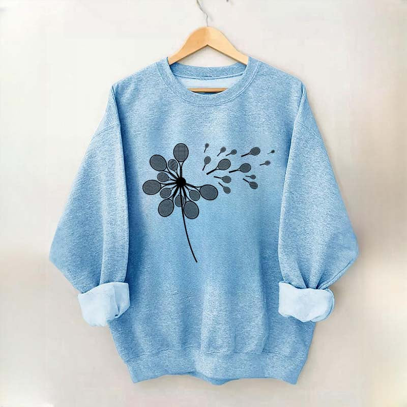 Dandelion Tennis Racket Minimalist Sweatshirt