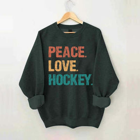 Peace Love Hockey Sweatshirt