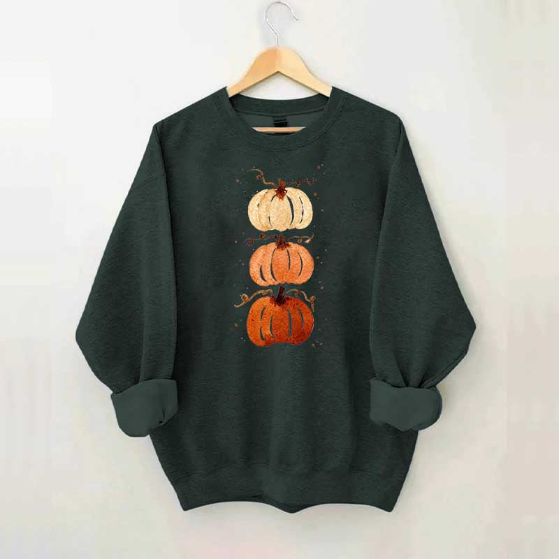 Watercolor Fall Pumpkin Harvest Sweatshirt