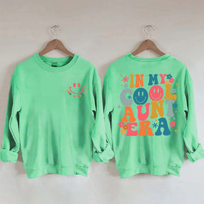 Retro In My Cool Aunt Era Smile Face Sweatshirt