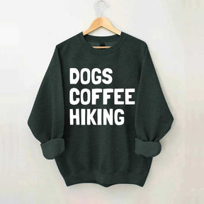 Dogs Coffee Hiking Sweatshirt