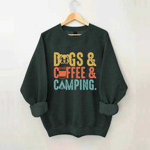 Dogs Coffee Camping Naturel Lover Sweatshirt