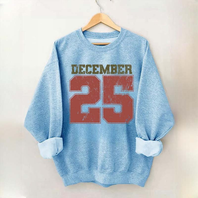 Retro December 25 Christmas Sweatshirt