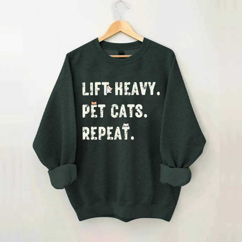 Funny Weight Lifting Cats Sweatshirt