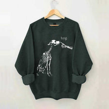 Dog Skeleton Boop Halloween Sweatshirt