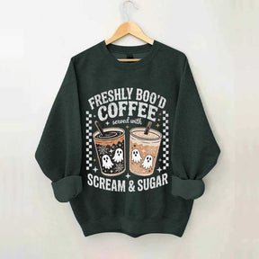 Freshly Boo'd Coffee: Served with Scream & Sugar Sweatshirt
