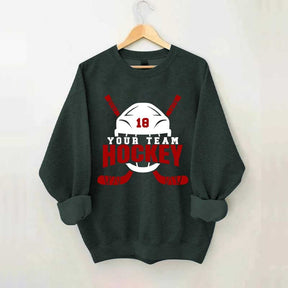 Custom Hockey Name Graphic Sweatshirt